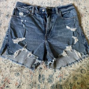 Abercrombie curve love cut off denim shorts